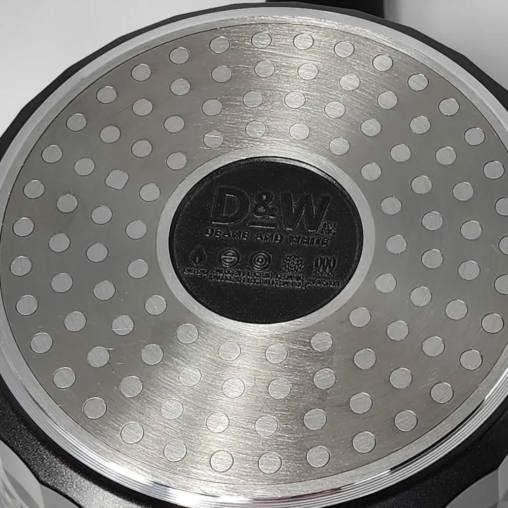 D&W Premium Cookware 9.5in Stock Pot‎ Casserole with Lid Nonstick 4.5QT Charcoal